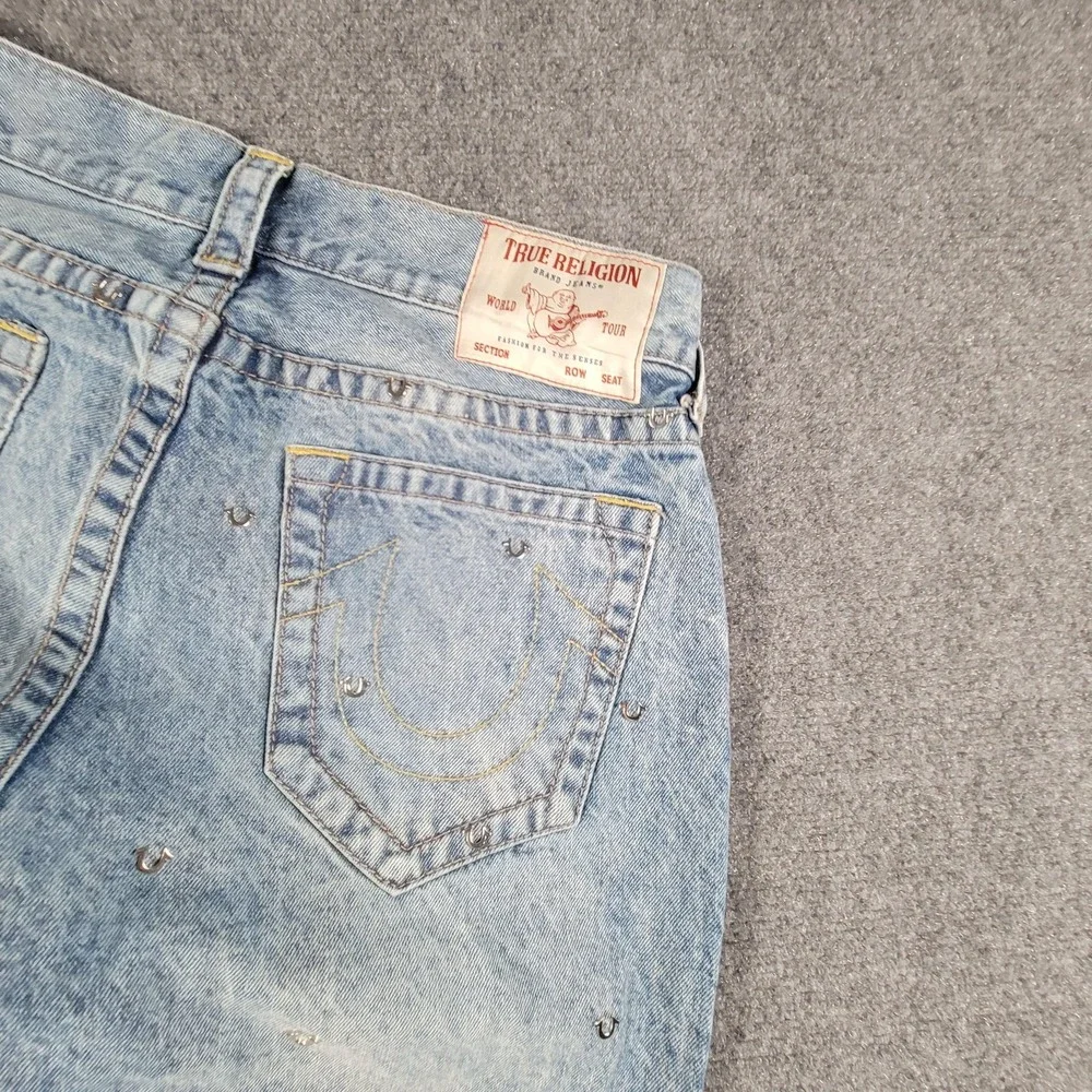 True‎ Religion Jeans Mens 31 Baggy Denim All Over Horseshoe Studded Vinny SN NF